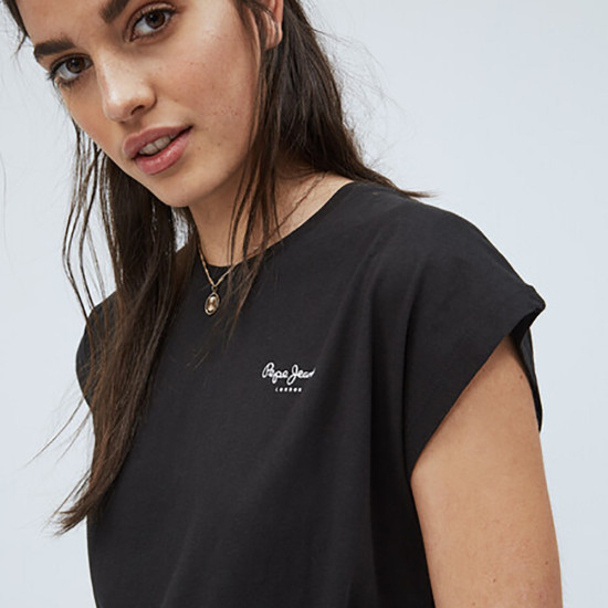 Pepe Jeans Γυναικεία κοντομάνικη μπλούζα Bloom Basic T-Shirt With Logo